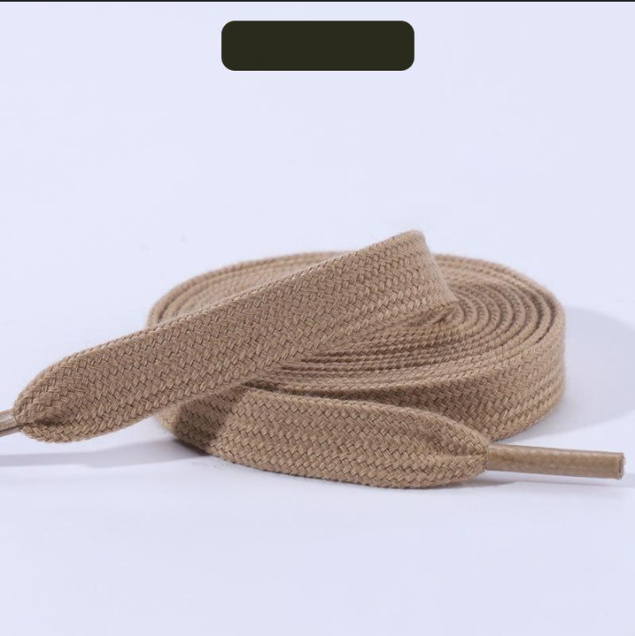 Shoe Accessories double layer hollow flat rope polyester cotton canvas casual board shoes sports shoes white color shoe laces_voghion.com