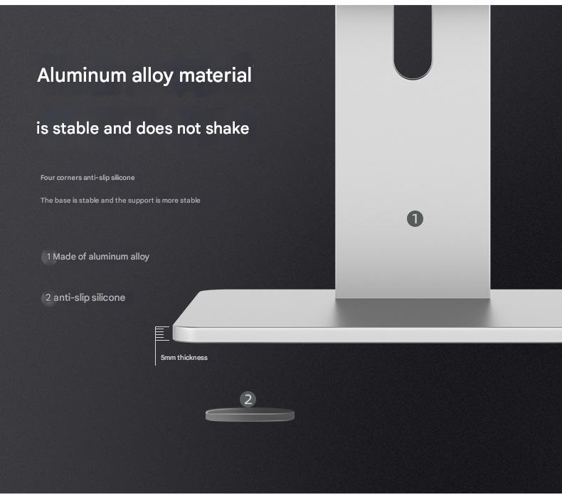 360 ° Rotation Magnetic Tablet Stand For Ipad Pro 12.9 Inch 11inch Adjustable Floating Aluminum Alloy Desktop Stand_voghion.com