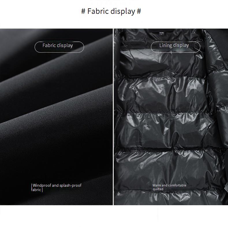 Men's Winter Hooded Parka Coat With Detachable Fur Collar, Thickened Long Puffer Jacket For Cold Weather, Casual Outerwear_voghion.com