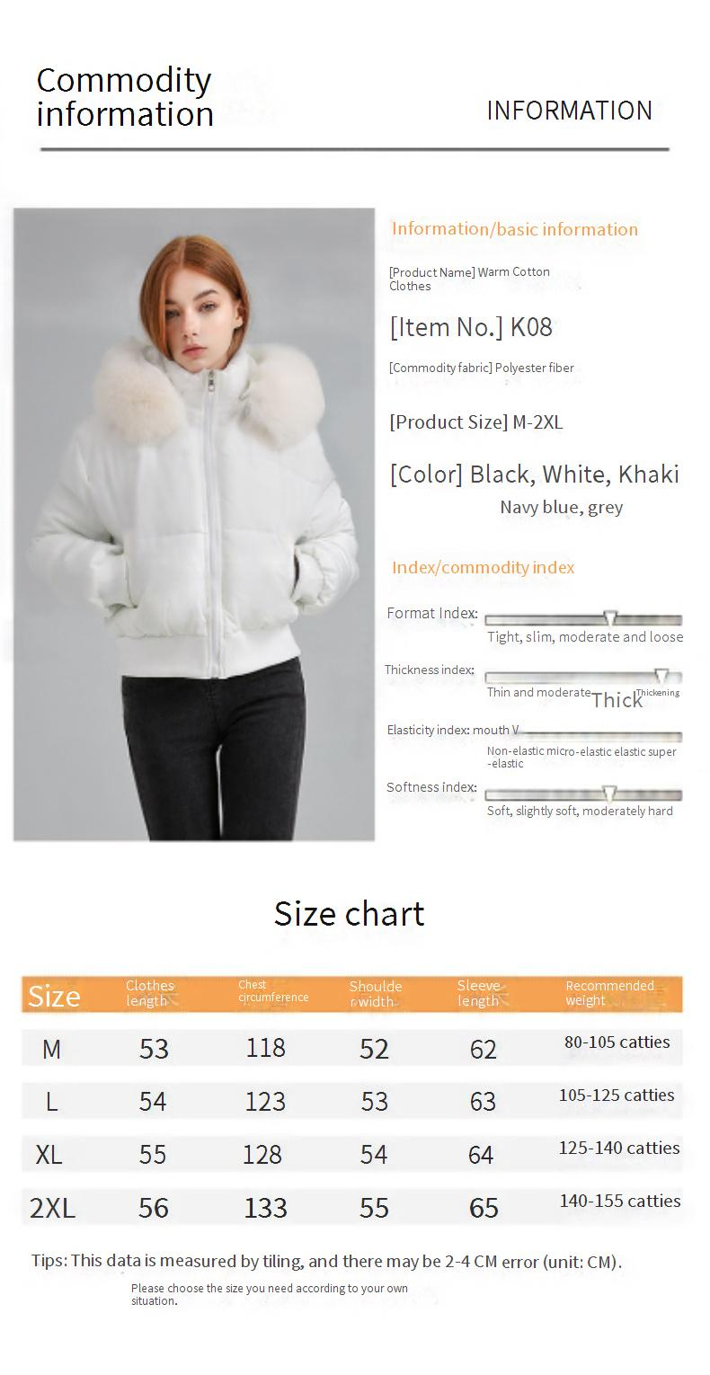 Women's Short Puffer Jacket With Rabbit Fur Hood - Stylish Winter Coat With Waist Drawstring, Quilted Polyester Outerwear For Cold Weather_voghion.com