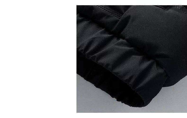 Herren-Winterjacke mit Kapuze – leichter, warmer Mantel mit stylischem Rippensaum, Reißverschluss und Seitentaschen (Schwarz, Bohnengrau, Khaki)_voghion.com