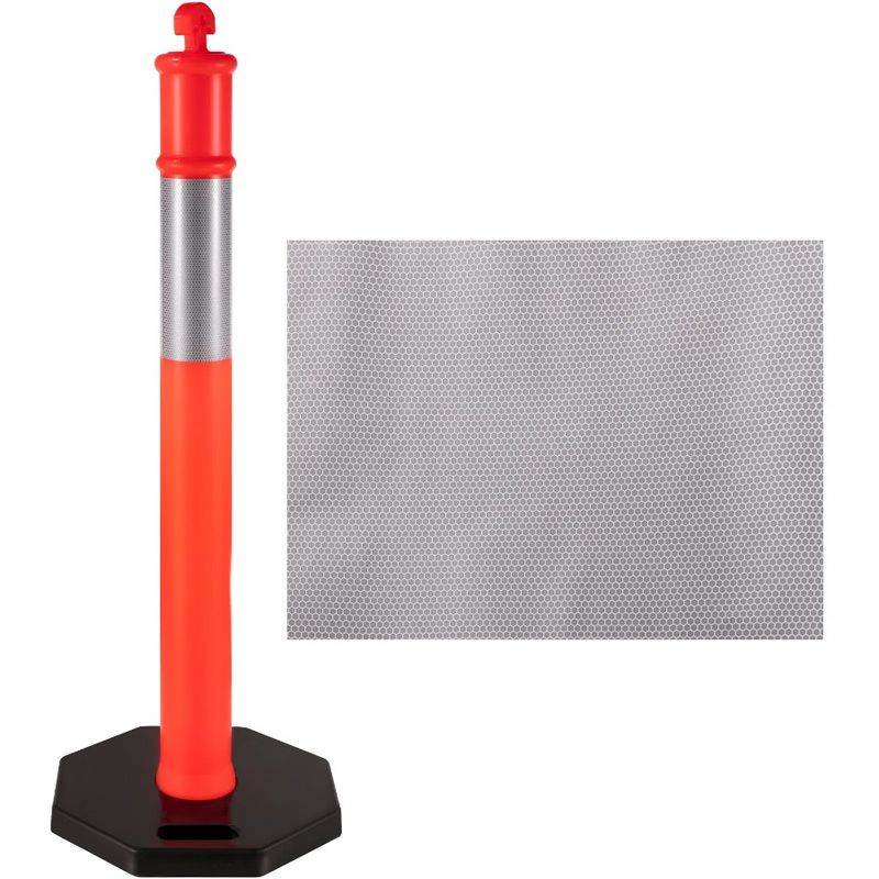Altezza del traffico con kit arancione 44 coni PE gomma base 16 pollici pollici palo delineatore pollici 3 pacchi pali delineatore delineatore 10_voghion.com