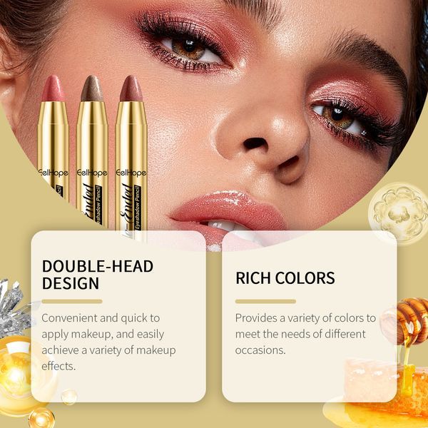 Eelhope Dazzling Eyeshadow Stick A Touch Of Outline Captivating Eye Makeup Light Up Makeup Three-Dimensional Color Sparkle Eyeshadow_voghion.com