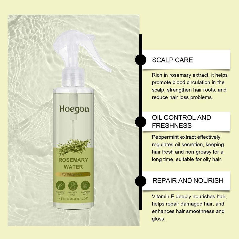 Rosmarin-Haarwuchsöl stärkt das Haar, Organics Rosmarin-Haarstärkungsöl, Rosmarin-Essenzen, Ölspray, 100 ml_voghion.com