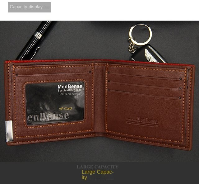 New Men's Wallet Short Multi-function Fashion Casual Draw Card Wallet Card Holders for Men Cardholder Bags with Free Shipping_voghion.com
