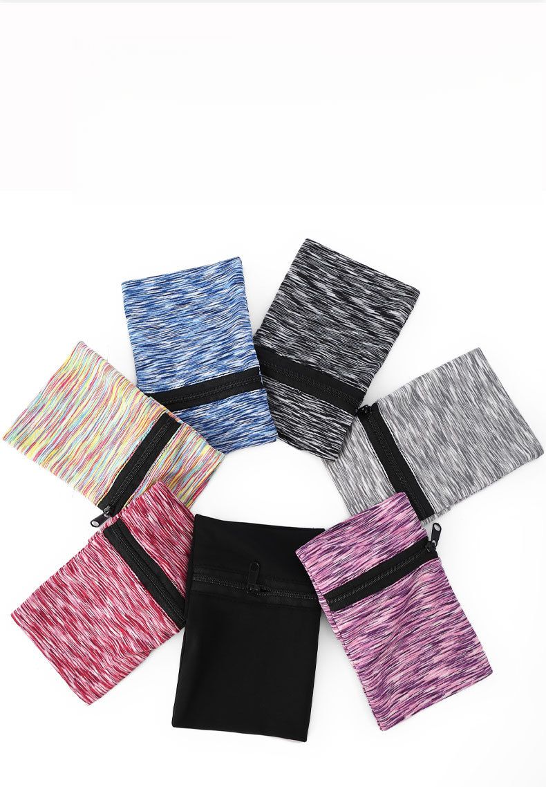 Spring And Summer New Sports Outdoor Running Fitness Wrist Zipper Design Quick-Drying Ice Silk Arm Bag_voghion.com