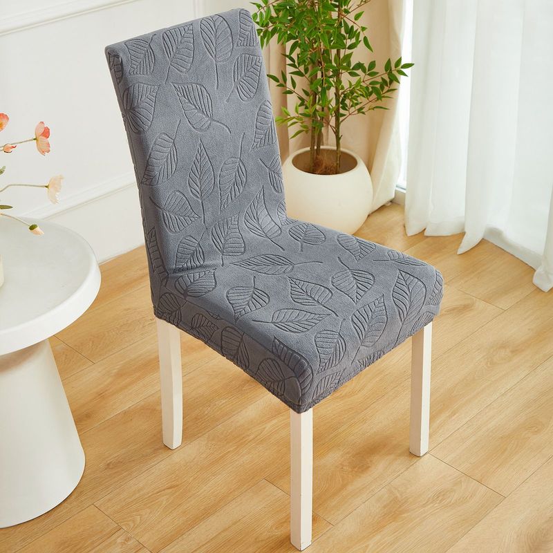 Coprisedie da pranzo elastiche ed elastiche, con motivo a foglie, antipolvere, antiscivolo, decorative, per casa, cucina e ufficio._voghion.com