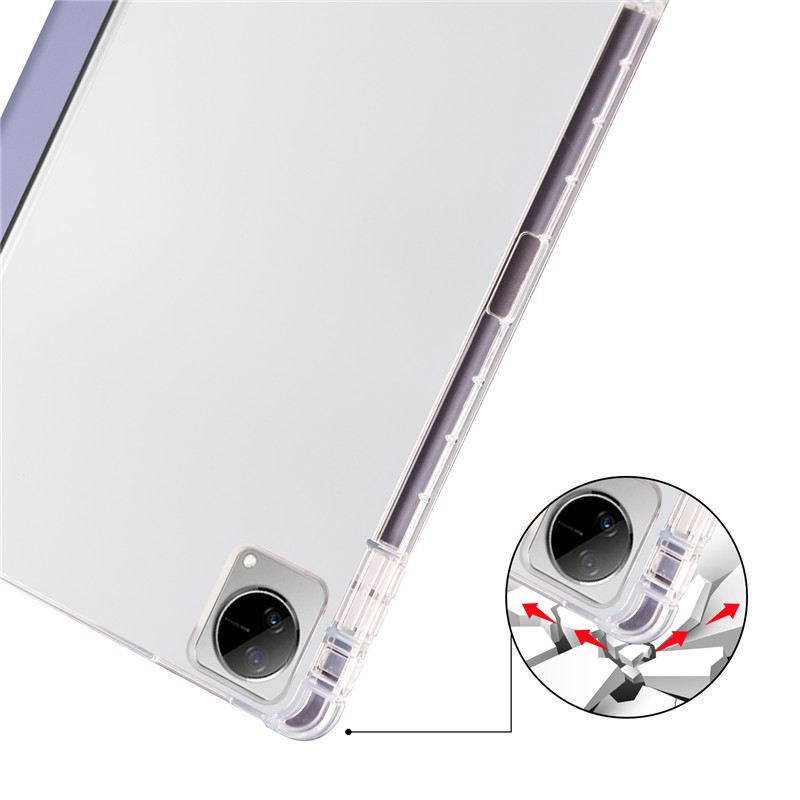 For Vivo Pad Tablet Case 2022 11 inch Tri Fold Solid PU Leather Soft TPU Back Shell For Vivo Pad 11 Cover With Pen Slots Funda_voghion.com