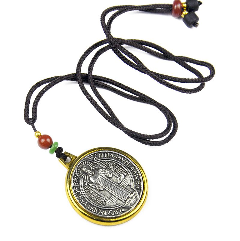 icoon hanger eenvoudige legering ornamenten Sint Benedictus sieraden_voghion.com