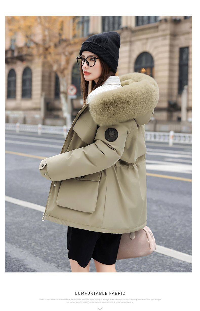 Women's Winter Parka Coat With Faux Fur Hood, Waterproof Quilted Jacket For Hiking, Workwear & Outdoor Activities_voghion.com