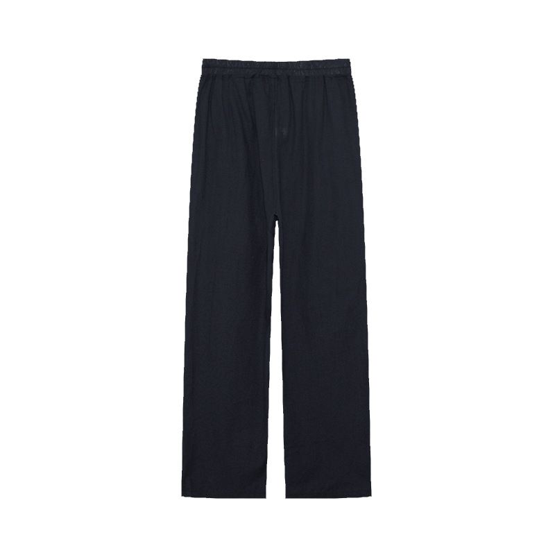 Damenbekleidung Zweiteiliges Set für Damen mit langärmeligem Revers und lässigem Frühlings- und Herbstanzug in einfarbiger Hose mit weitem Bein_voghion.com