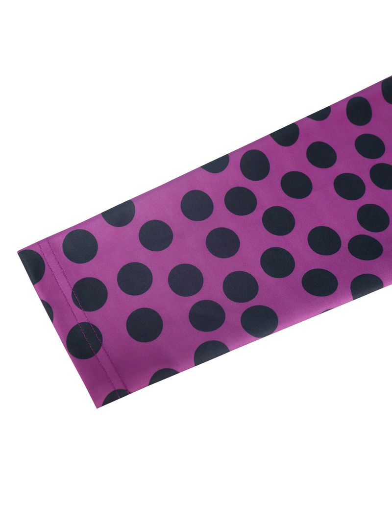 Polka Dot One Shoulder Slant Collar Jumpsuit Plus Size Three-Dimensional Flower Women's Jumpsuits_voghion.com