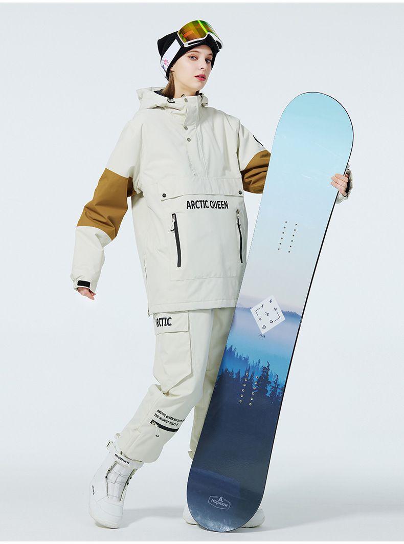 Veste de ski unisexe à capuche - Pull de snowboard coupe-vent et chaud pour hommes et femmes - Vêtements de sports d'hiver en extérieur_voghion.com