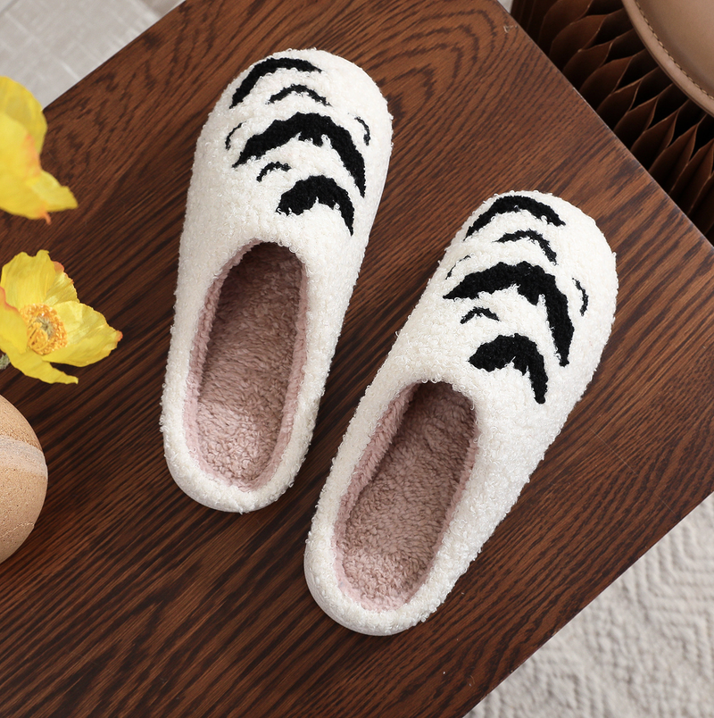 Winterpantoffeln, Lächelnde Baumwolle, Neue Schreiende Schuhe, Halloween Skelett Größe, Home Baumwolle_voghion.com
