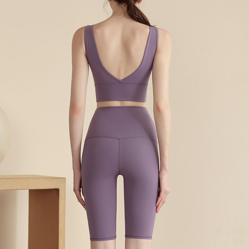 Soutien-gorge LazyZoom avec coussinets de poitrine, soutien-gorge de sport à séchage rapide, joli gilet dorsal, ensemble de vêtements de fitness, de pilates et de yoga_voghion.com