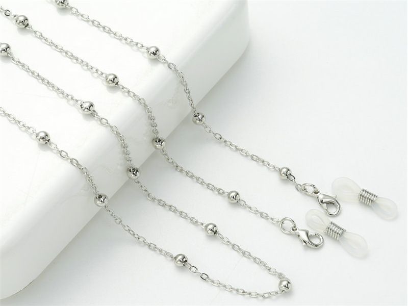 New Glasses For Women High-end Metal Hanging Strap Non-slip Simple Beaded Chain Accessories_voghion.com