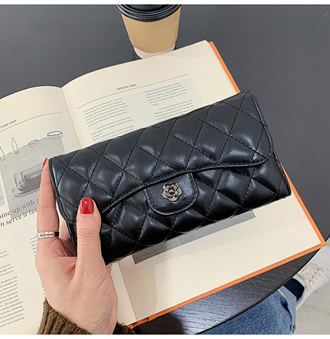 Damen Geldbörse Clutch Ledertasche Münzbörse Kreditkartenhalter_voghion.com