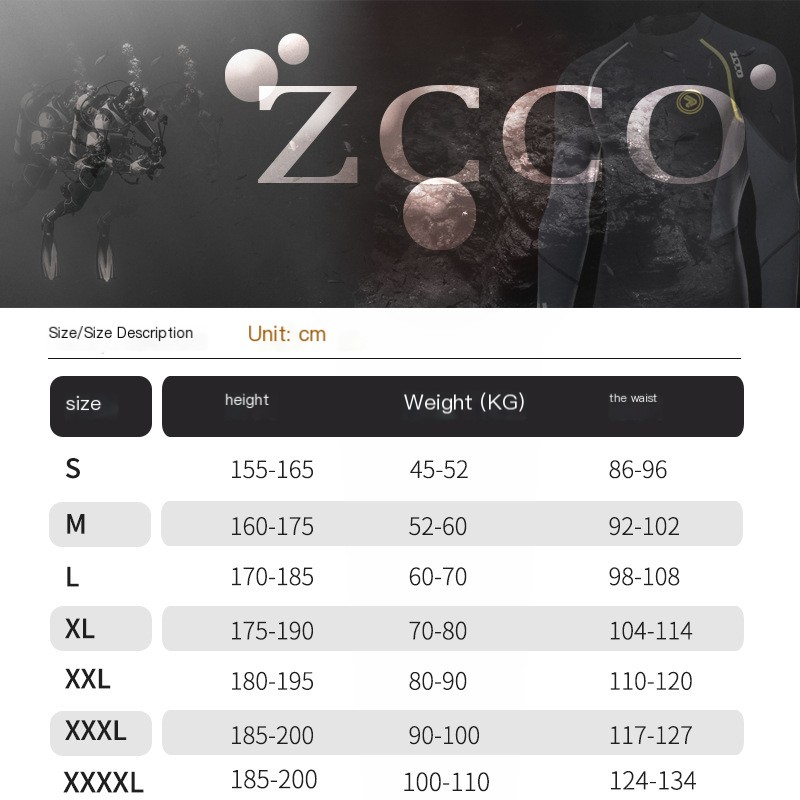New 1.5mm wetsuit male bodysuit sunblock winter swim warm snorkeling suit swimming jellyfish suit_voghion.com