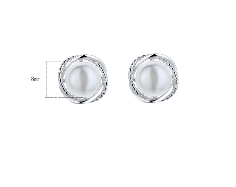 Orecchini di perle rotanti in corda alla moda per le donne, nuovi orecchini di diamanti semplici e popolari, orecchini di fiori di temperamento, orecchini alla moda_voghion.com