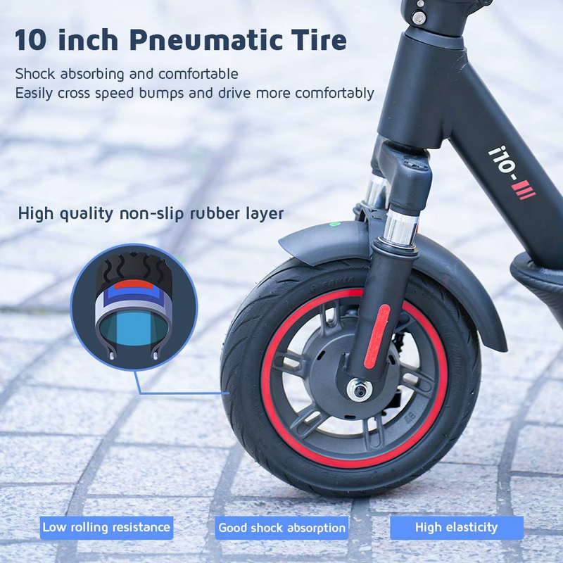ISCOOTER I10 10" Folding Commuter Electric Scooter 650W Motor 36V 15Ah Battery_voghion.com