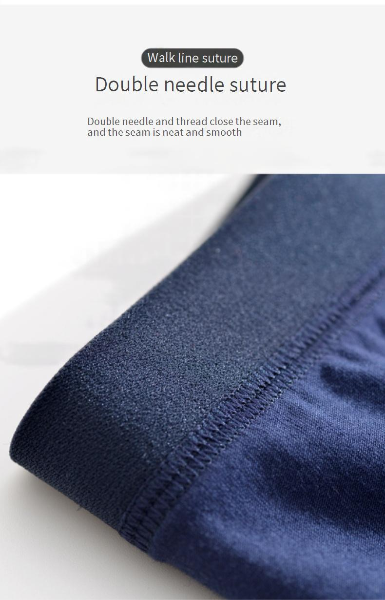 Sous-vêtements pour hommes en coton à fibres longues, sous-vêtements classiques pour hommes, caleçons boxeurs respirants antibactériens taille moyenne en pur coton_voghion.com