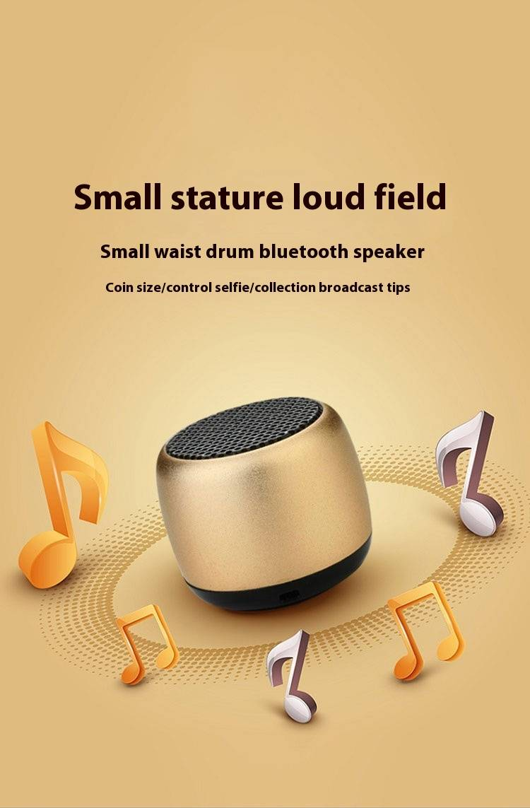 Mini alto-falante Bluetooth - alto-falante portátil para ambientes externos com som alto e reforço de graves_voghion.com
