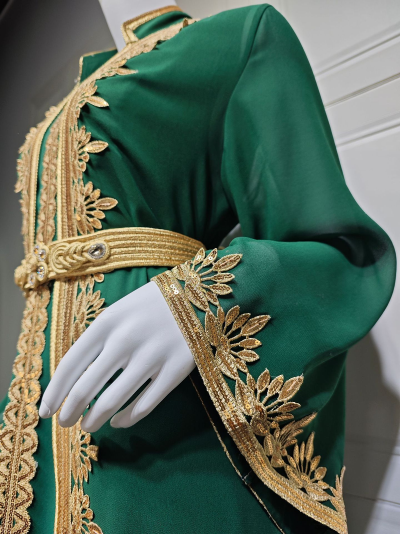 Abito con vita morbida da donna, completo due pezzi Abaya_voghion.com