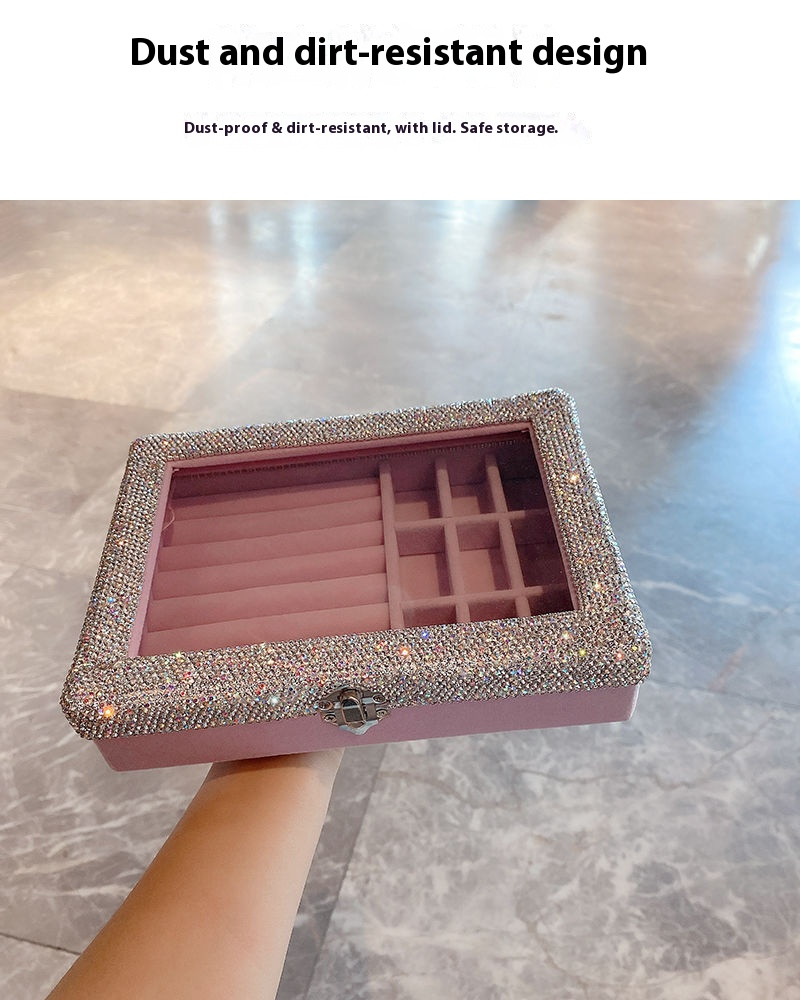 Organizador de joyas de lujo: elegante estuche de papel para anillos, collares y pendientes (resistente al polvo y con estilo)_voghion.com