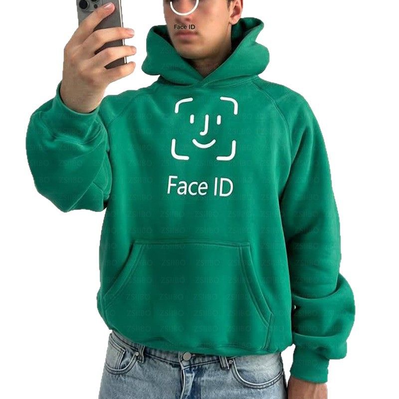 Moletom com Capuz Unissex Estampado com Smiley – Blusa Casual Streetwear com Bolso Canguru (Tamanhos P-GG, Mistura de Poliéster, Estilo Streetwear Japonês, Modelagem Unissex)_voghion.com