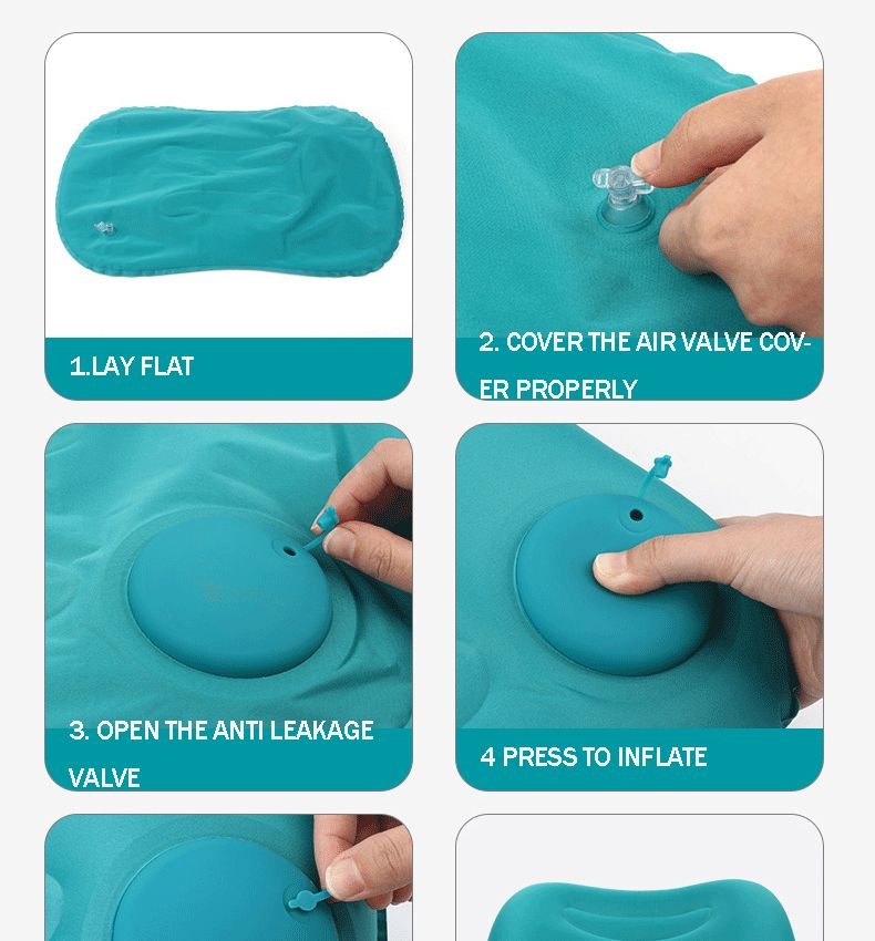 Camping Iatable Aircraft Car Folding Portable Travel Waist Pillow Neck Cushion Office Supplies_voghion.com