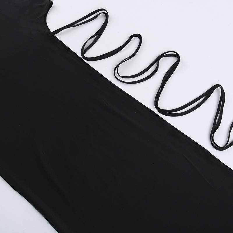 Terno feminino de cor sólida, manga comprida, top curto curto, cintura alta, sexy, com cadarço, saia com fenda_voghion.com