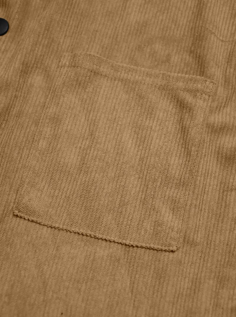 Herren-Cordhemd mit Knopfleiste – Slim Fit im Workwear-Stil, maschinenwaschbar und atmungsaktiv (S–XXXL, einfarbig, Vintage Casual Essential)_voghion.com