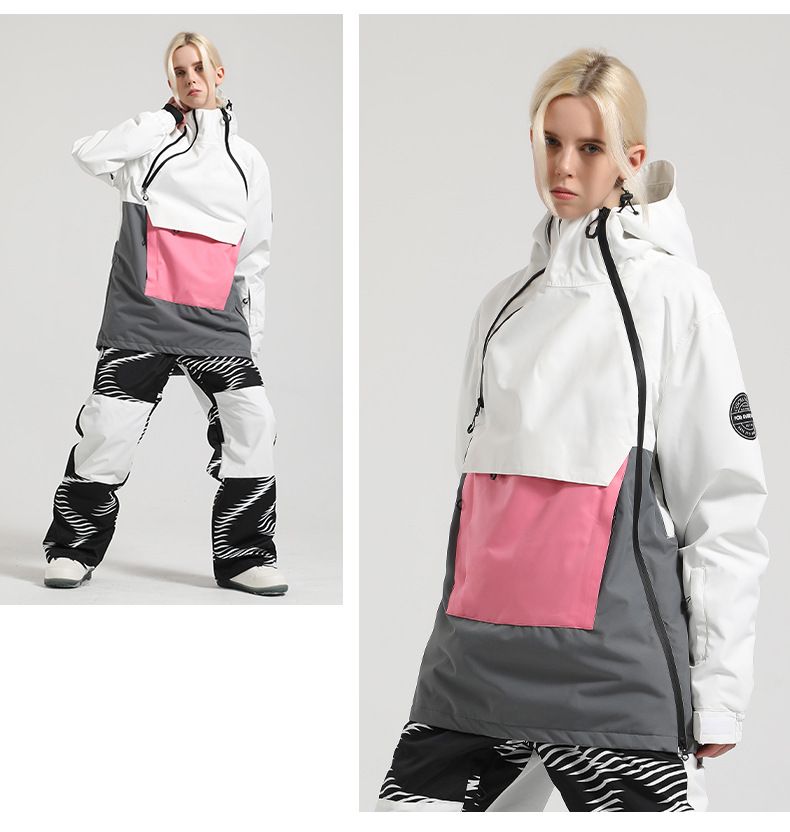 Traje de nieve para hombre, impermeable, cálido, resistente al viento, para exteriores, tabla de snowboard para mujer_voghion.com