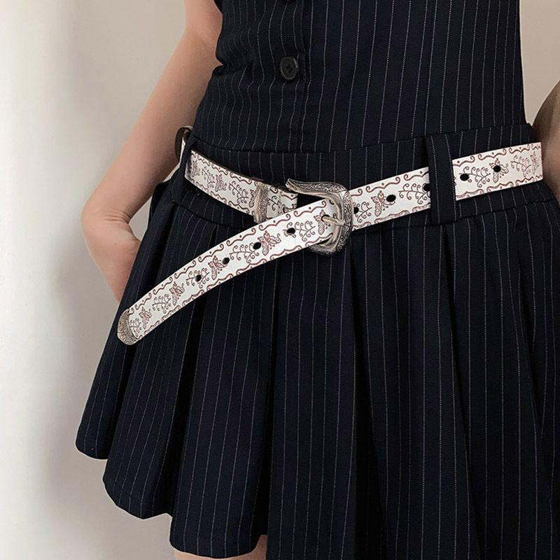 White Women's 2025 Fall/Winter New Fashion Accessory Belt_voghion.com