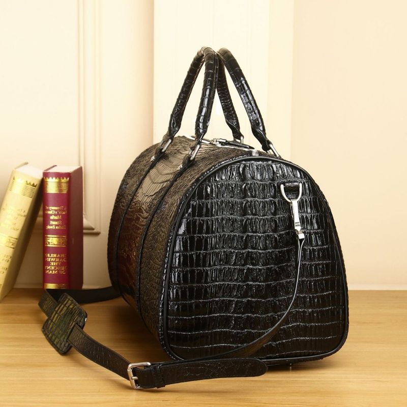 Nuovo modello di pancia di coccodrillo, grande capacità, borsa da viaggio a tracolla singola da uomo alla moda_voghion.com