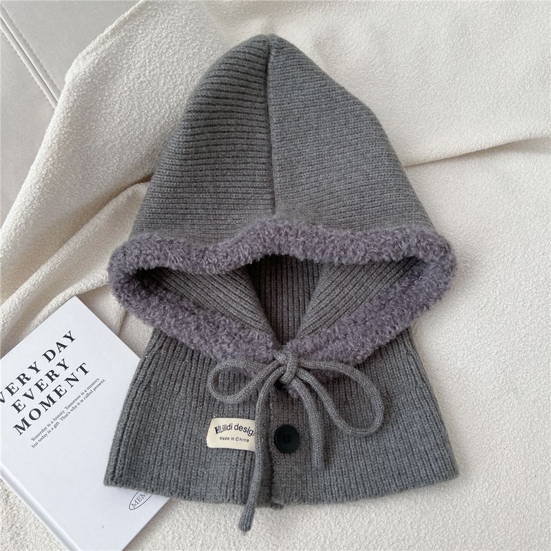 Passamontagna coreano per donna, sciarpa calda invernale, stile coppia, protezione per le orecchie, cappello lavorato a maglia_voghion.com