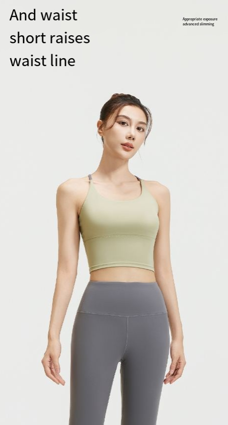 (two pieces )OQQ jumpsuit with wide shoulder straps, detachable chest cushion, threaded tight pants, fitness suit for women_voghion.com