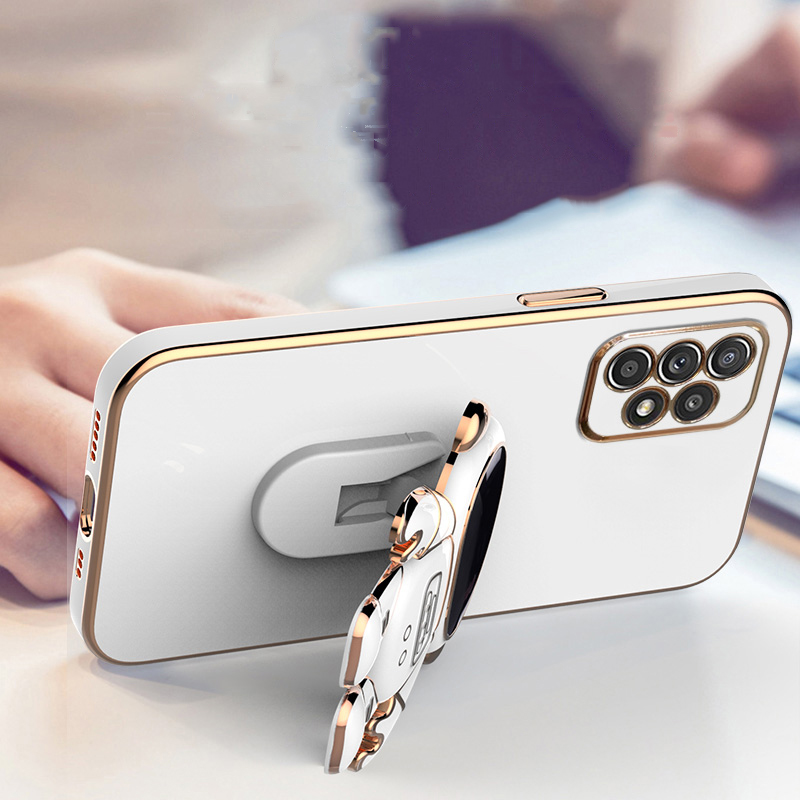 Astronaut Bracket Plating Telefonhållare Fodral för Samsung Galaxy A51 A71 A11 A21S A31 A10 A20 A30 A50 A70 A10S A20S 4G 5G_voghion.com