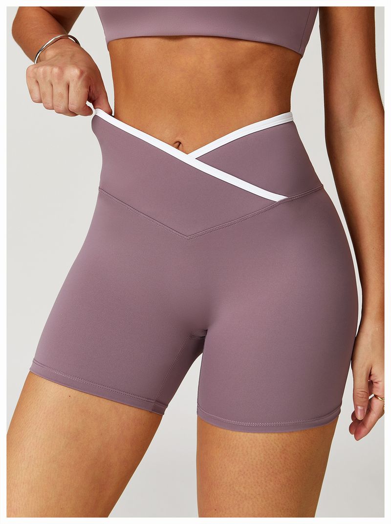 High Waist Yoga Shorts For Women - Seamless Naked Feel Squat Proof Gym Workout Shorts With Peach Lift Design_voghion.com
