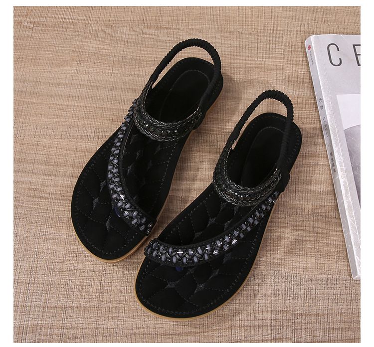 Sandals Women Simple Light Casual Style Flat Large Size Set Toe Sandals_voghion.com