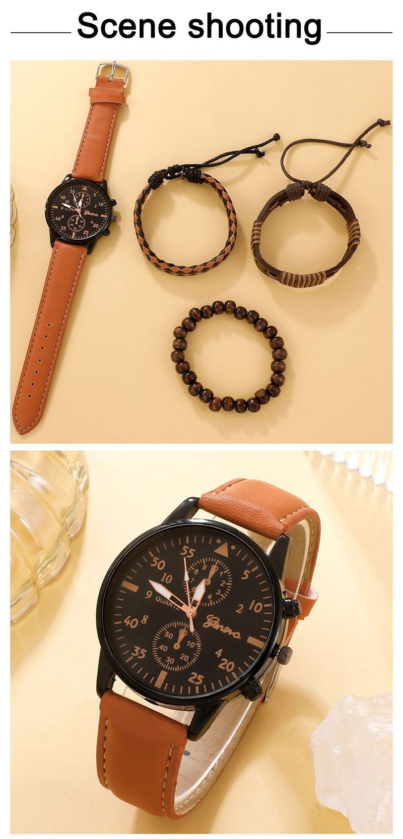 Men's Watches Quartz Watch Trendy Timekeeper Waterproof Business Non Mechanical Examination Punctual Silent Three Hand Men's Watch_voghion.com