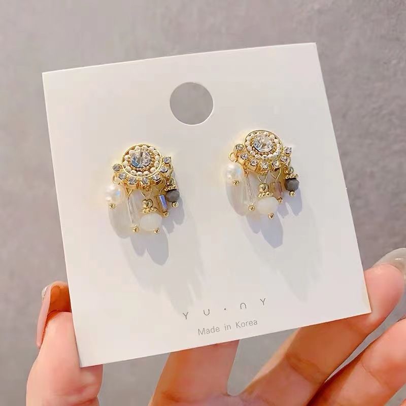 Orecchini francesi alla moda, di alta qualità, in stile coreano, eleganti, di celebrità di Internet, nuova tendenza 2022_voghion.com