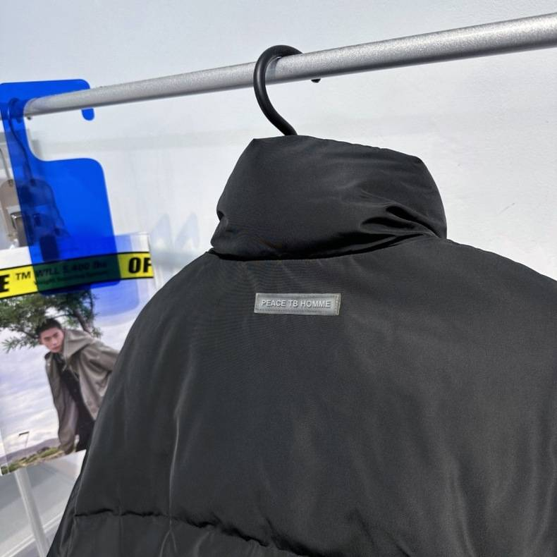 Herrenbekleidung Winter Stehkragen Daunenjacke Kurze Casual Brot Daunenjacke_voghion.com