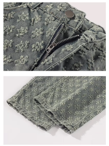 Nieuw Amerikaans denim pak voor heren, veelzijdige lente- en herfstjas, jacquard casual trend, reversoverhemd, wijde broek_voghion.com