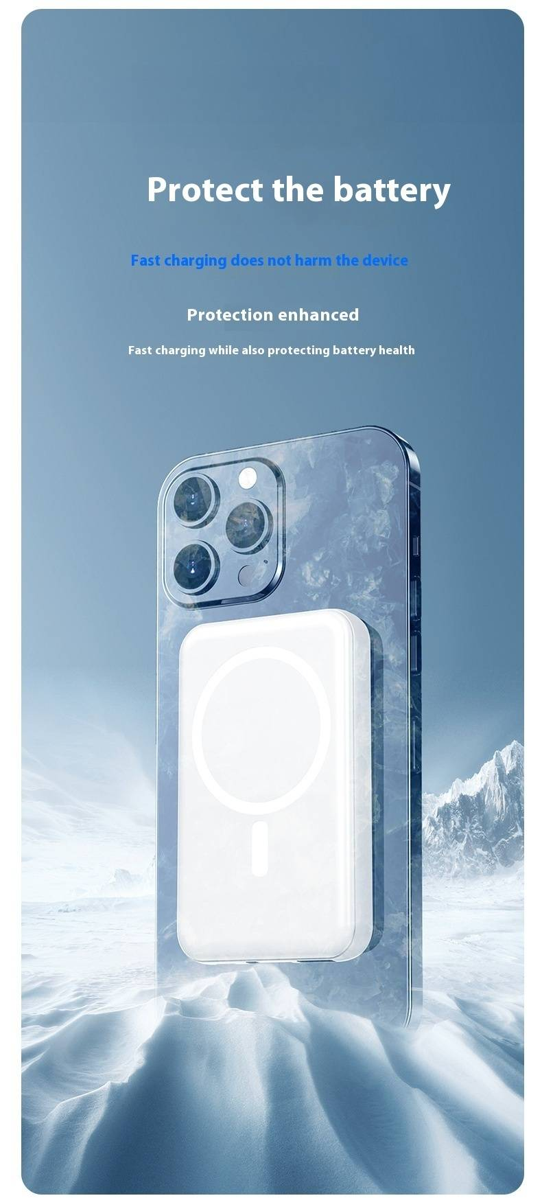 Kabellose Powerbank – 10000 mAh magnetisches tragbares Ladegerät mit integriertem Kabel und Schnellladung_voghion.com