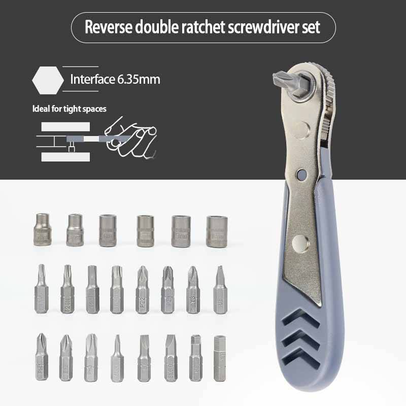 A Good Partner For Home Gardening Maintenance|24-in-1 Ratchet Wrench Set, Compact Structure, Easy Operation, Improve Maintenance Efficiency._voghion.com