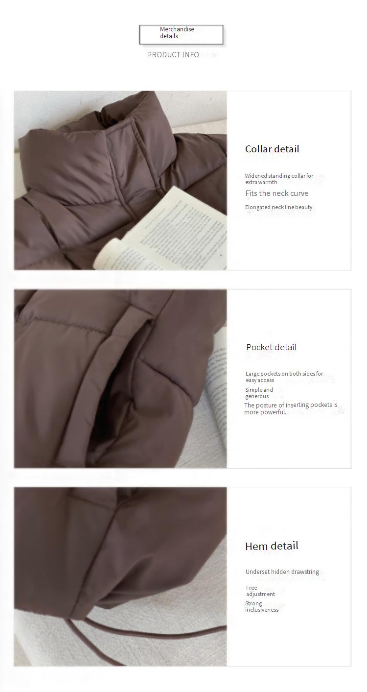 Gilet corto imbottito da donna con collo alto, giacca leggera trapuntata in cotone imbottito, cappotto casual senza maniche dalla vestibilità slim per taglie piccole e forti_voghion.com