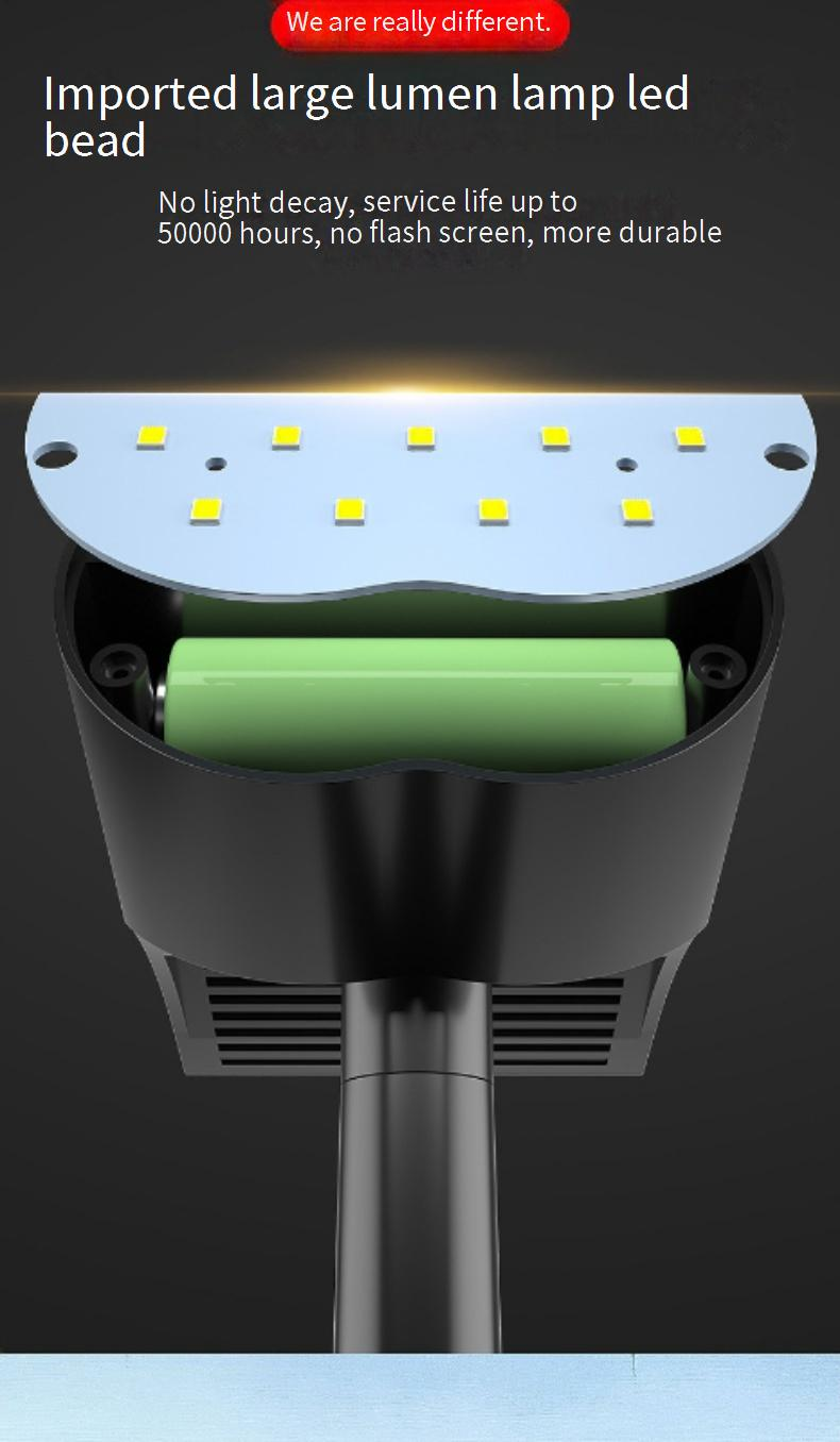 Projecteur de jardin solaire 9 LED - Éclairage extérieur étanche avec 5 modes (lumière blanche/chaude/verte)_voghion.com
