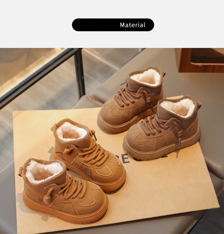 Big Head Snow Boots, Cotton Shoes, Women's 2025 New Winter Style, Lined And Thickened, Wearable, Thick Soled, Anti-slip, Warm, Short Boots_voghion.com