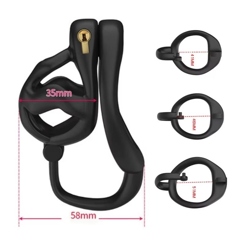 25 verschiedene verstellbare, atmungsaktive Keuschheitskäfige für Männer mit 3 Ringen und Hakenverschluss, in Schwarz und Rosa erhältlich, diskretes Penisspielzeug für intime Kontrolle_voghion.com